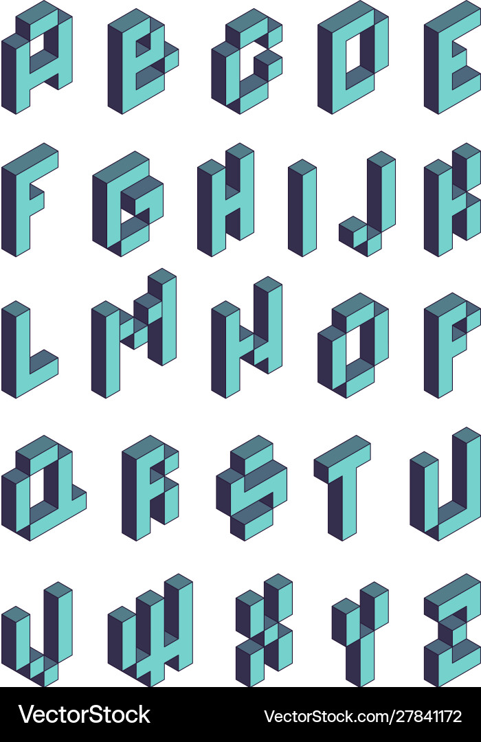 Retro Pixel Game Font - 90s Style Vector Image