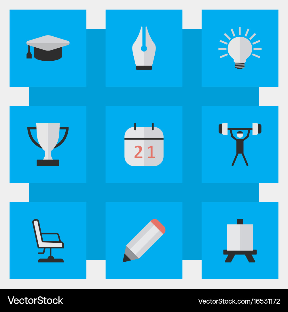 Set of simple knowledge icons Vector Image