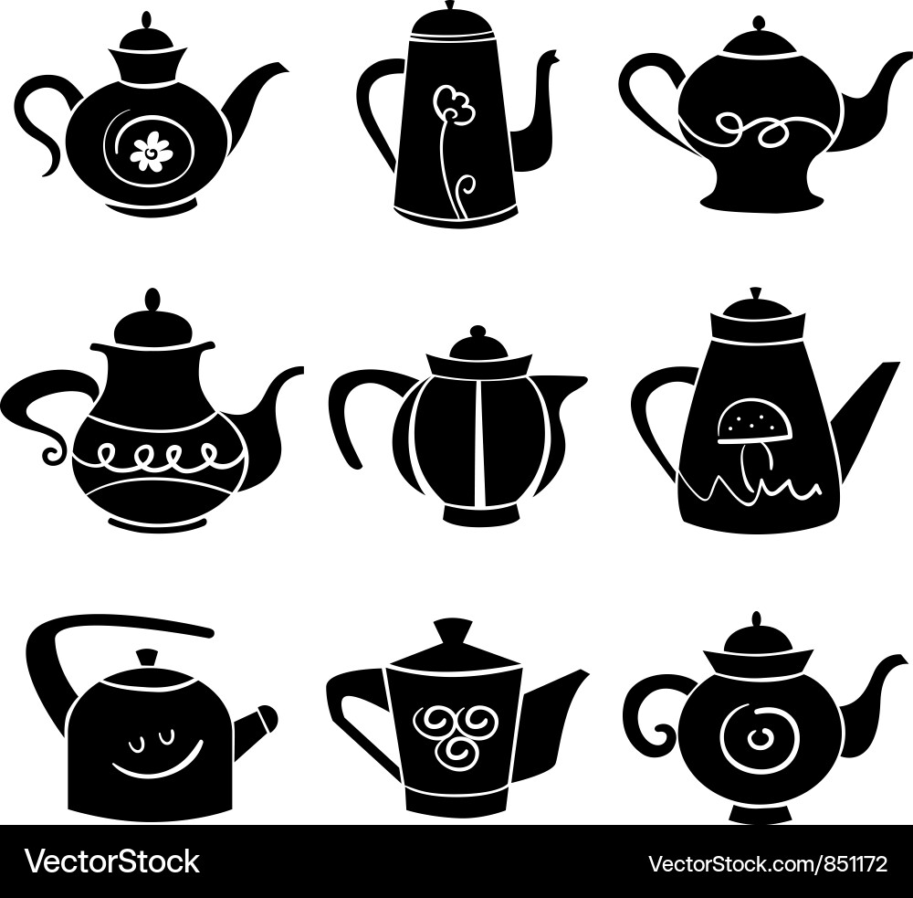 Set of teaport Vector Image