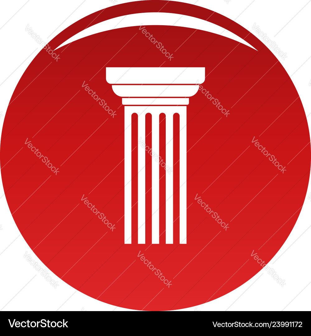 Triangular column icon red Triangular column icon red vector image