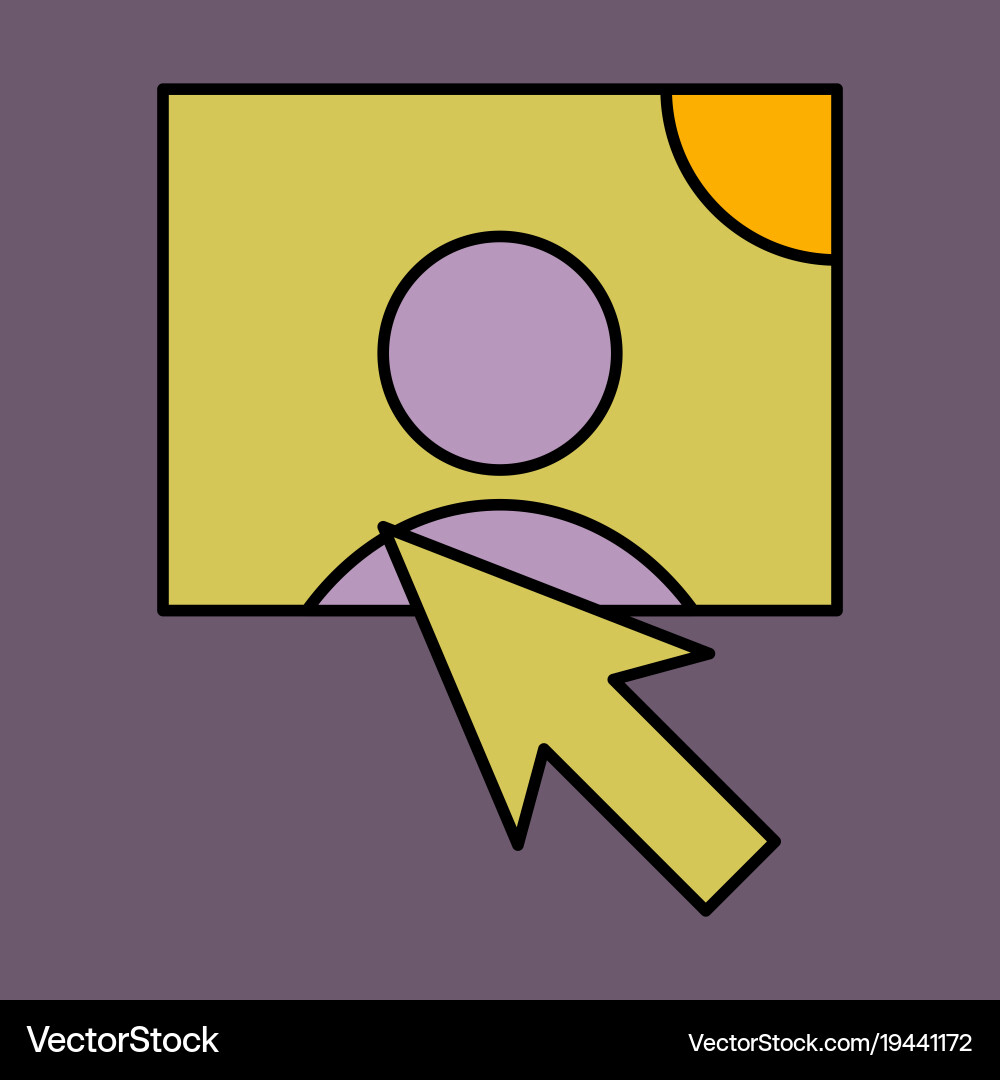 Web design elements picture mouse arrow icon vector image