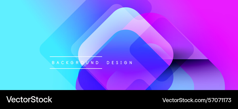 Abstract geometric shapes overlap gradient colors Vector Image