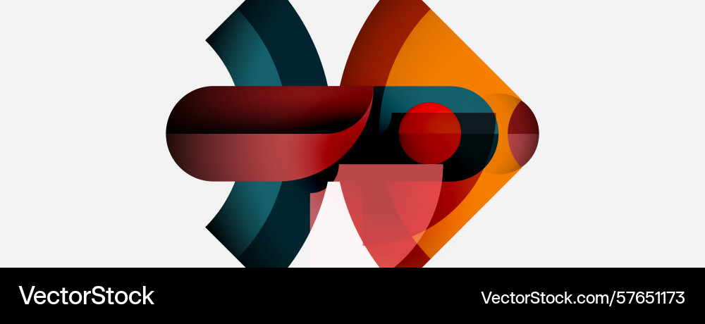 Abstract shapes overlap creating dynamic Abstract shapes overlap creating dynamic Vector Image