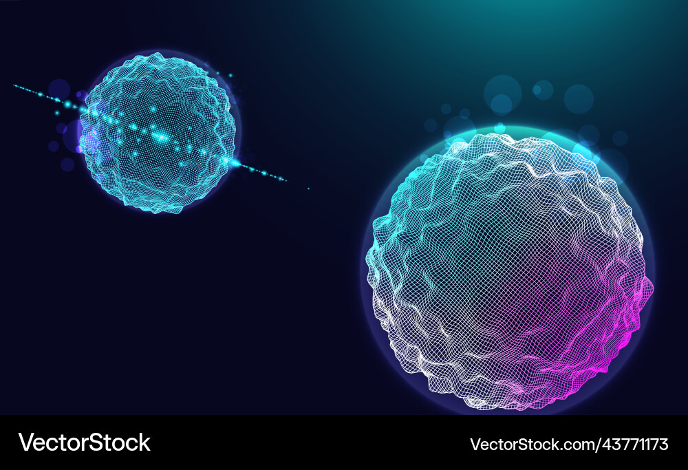 Abstract sphere background with waves 3d surface Abstract sphere background with waves 3d surface vector image