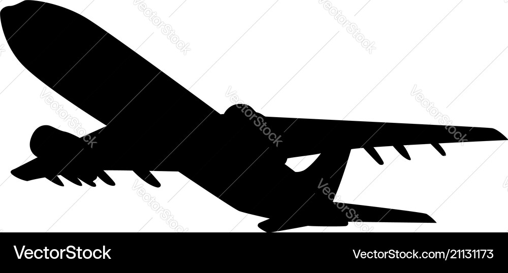Airplane silhouette Airplane silhouette vector image