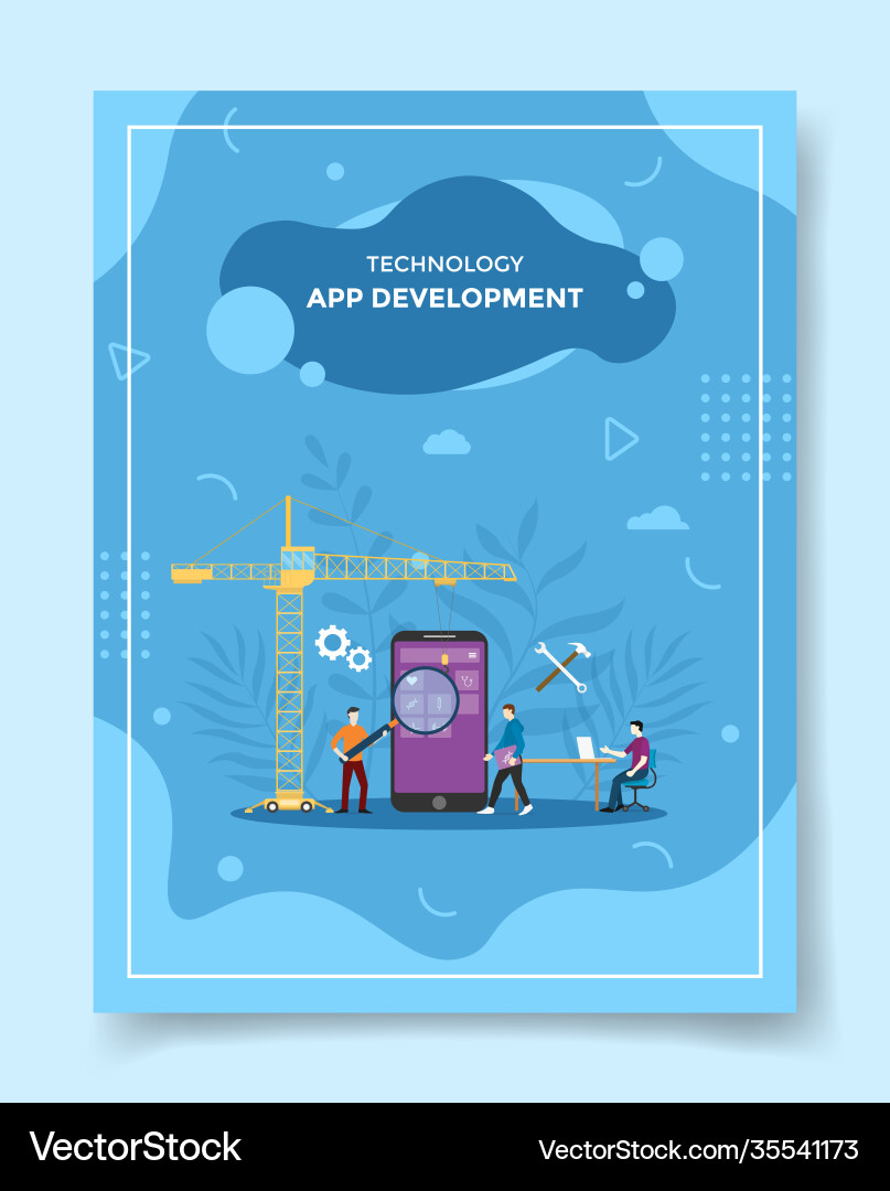 App development people programer build mobile App development people programer build mobile vector image