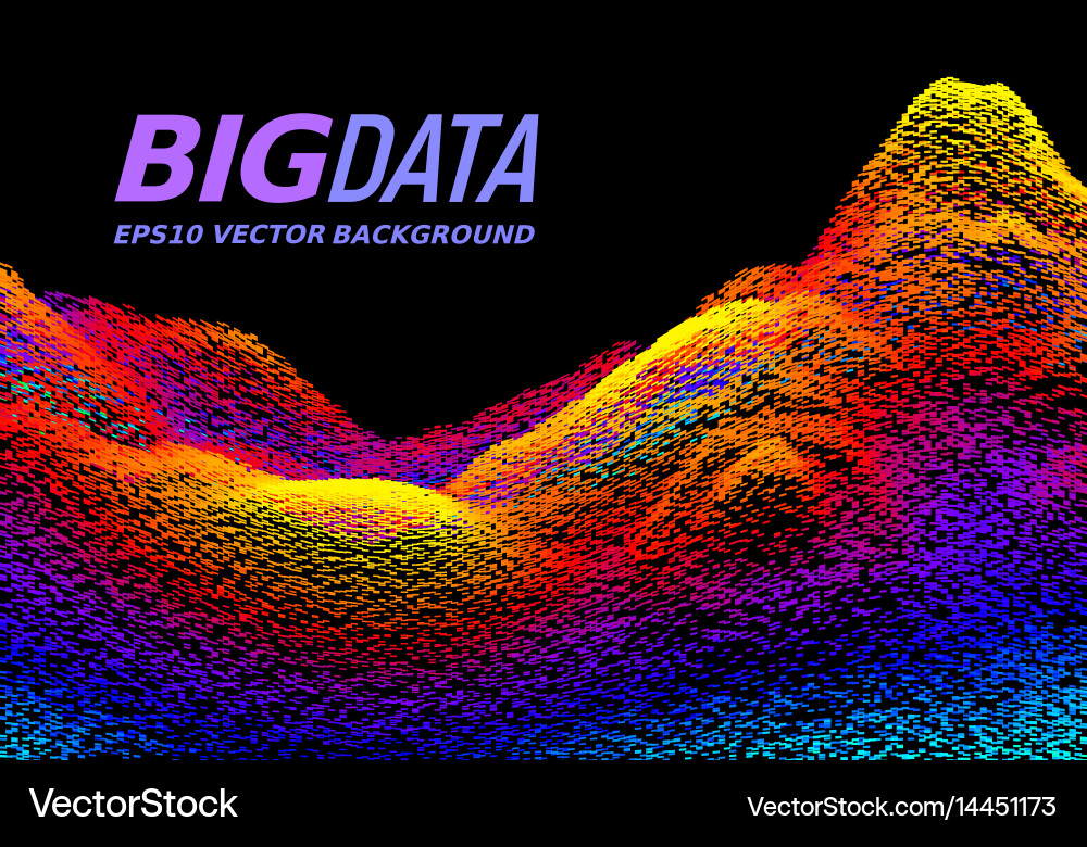 Big data concept abstract background vector image