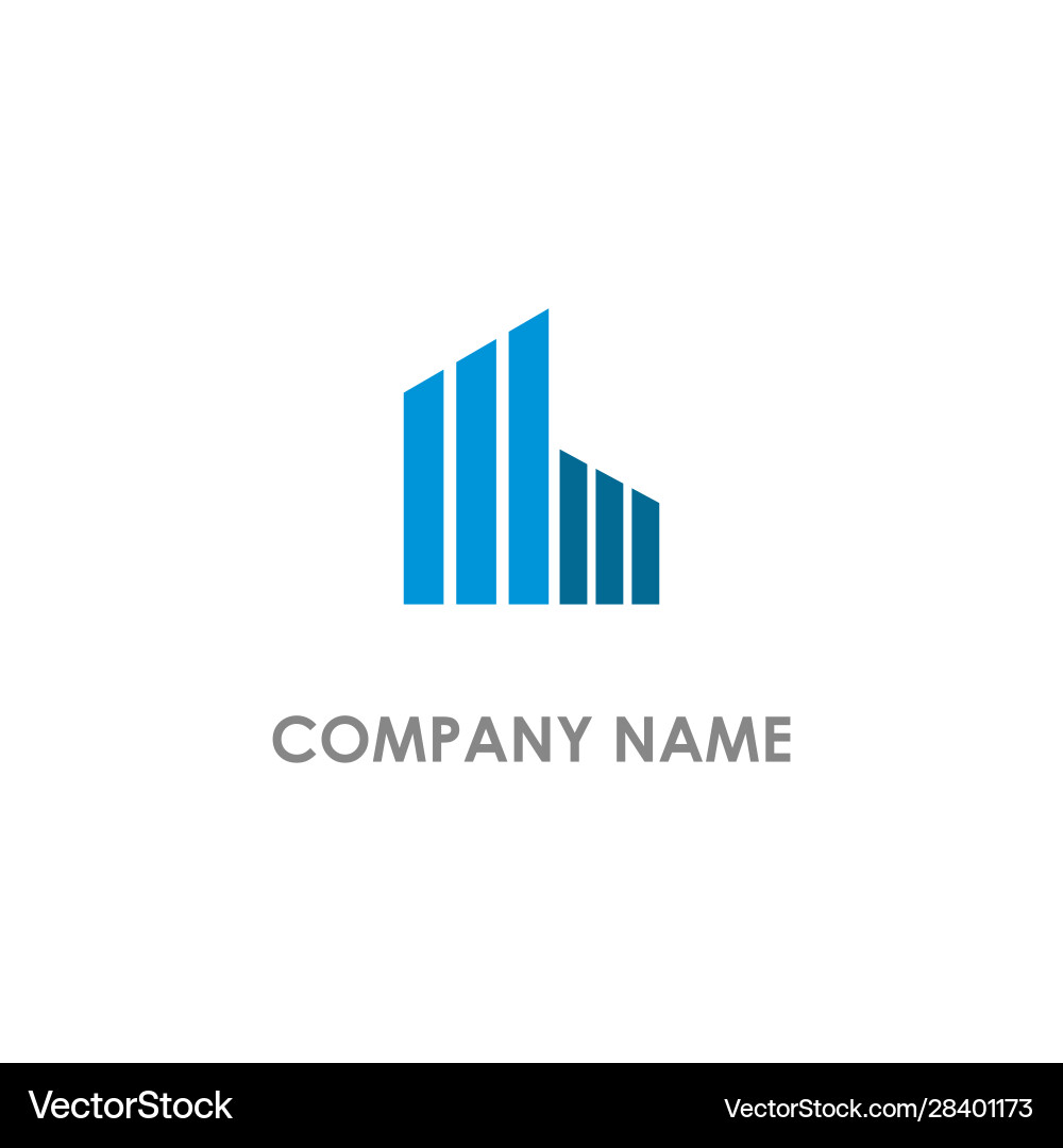 Building line shape logo vector image