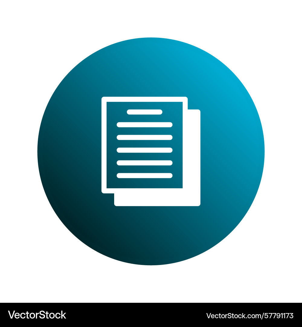Clean and modern document icon representing files Clean and modern document icon representing files vector image