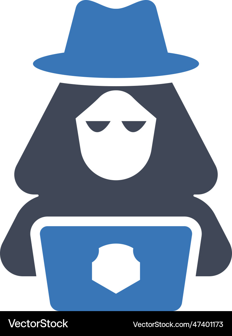 Computer hacker icon vector image