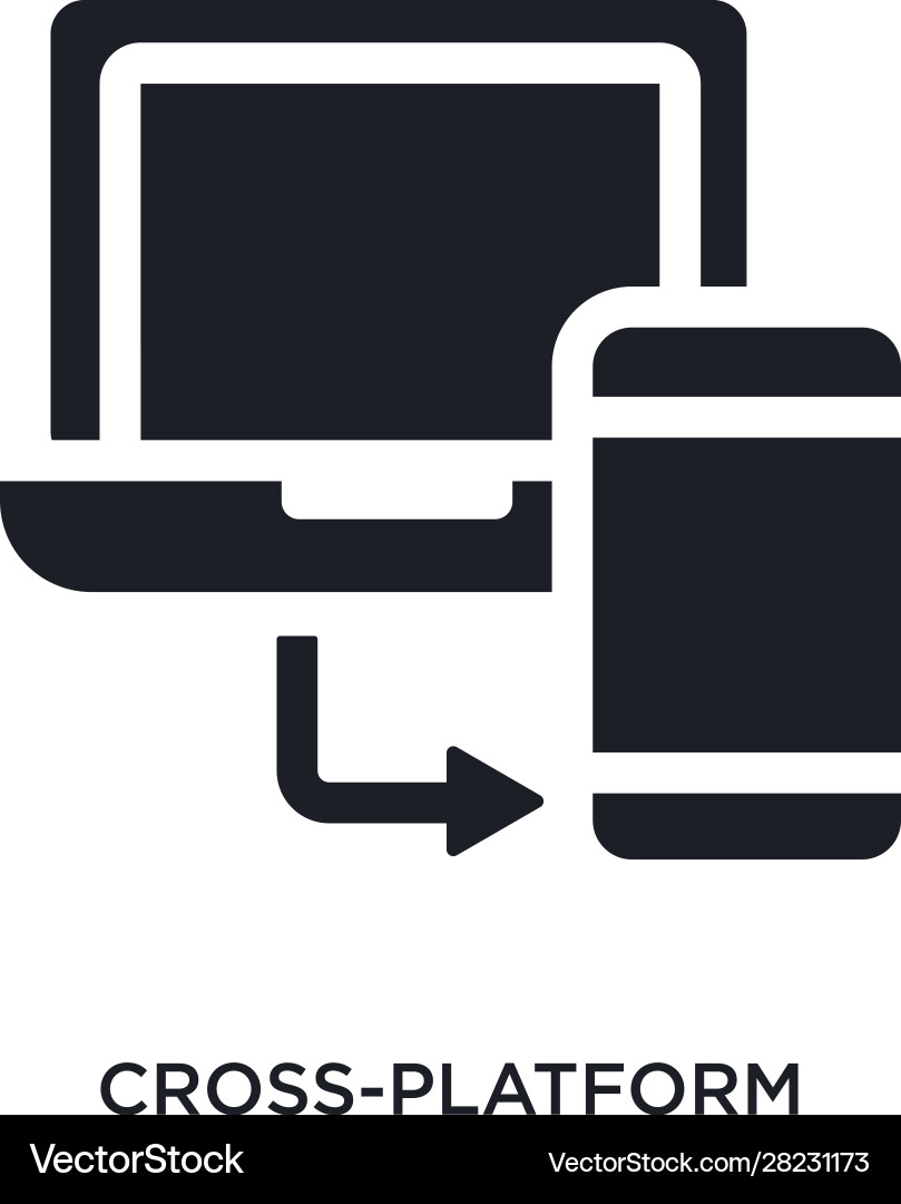 Cross-platform isolated icon simple element from Vector Image