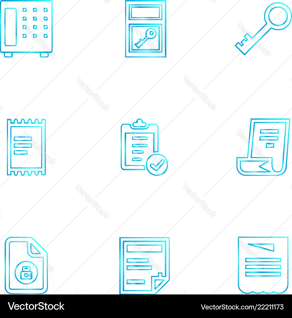 Files document clipboard write eps icons set vector image