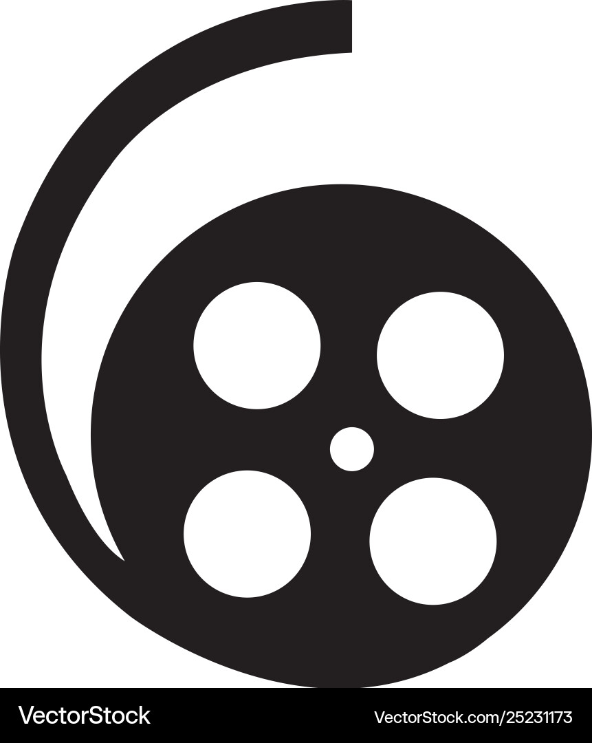 Filmrollen-Symbol in flachem Stil für App-ui-Websites Filmrollen-Symbol in flachem Stil für App-ui-Websites vektorbild