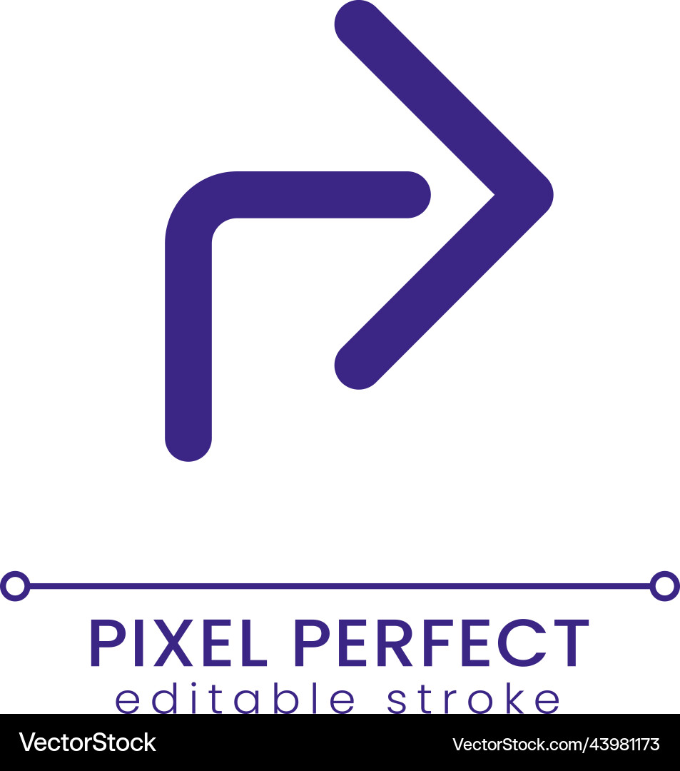 Forward arrow pixel perfect rgb color ui icon Forward arrow pixel perfect rgb color ui icon vector image