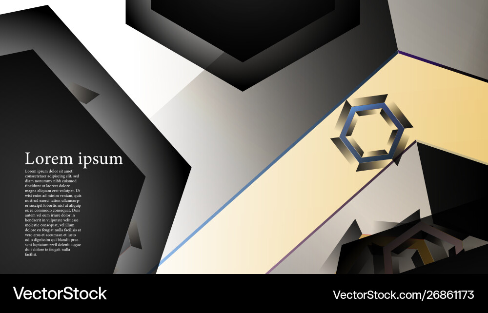 Gradient Hexagon Abstract Background vector image