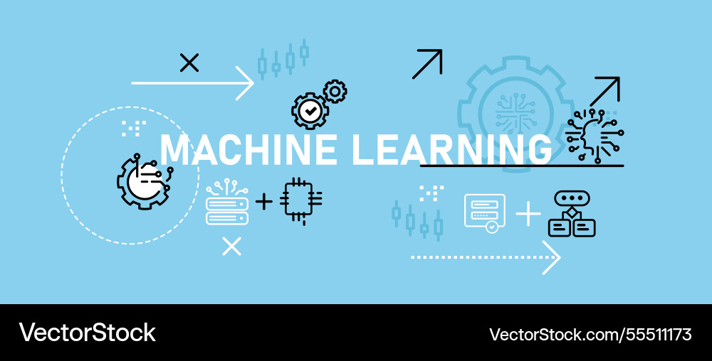 Machine learning ai artificial intelligence model Machine learning ai artificial intelligence model vector image