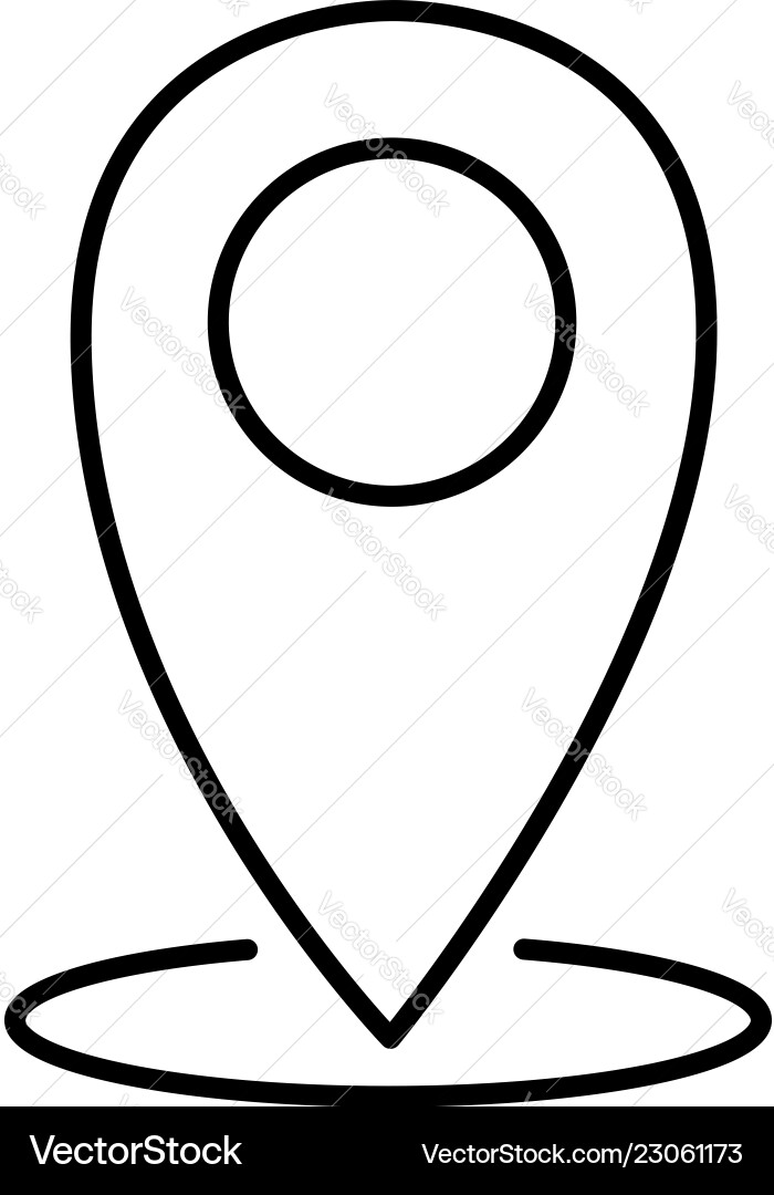 Map pointer line icon gps sign web Map pointer line icon gps sign web vector image