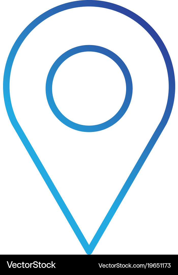 Pin pointer isolated icon Vector Image