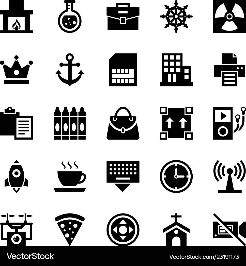 Responsive interface icons collection Vector Image
