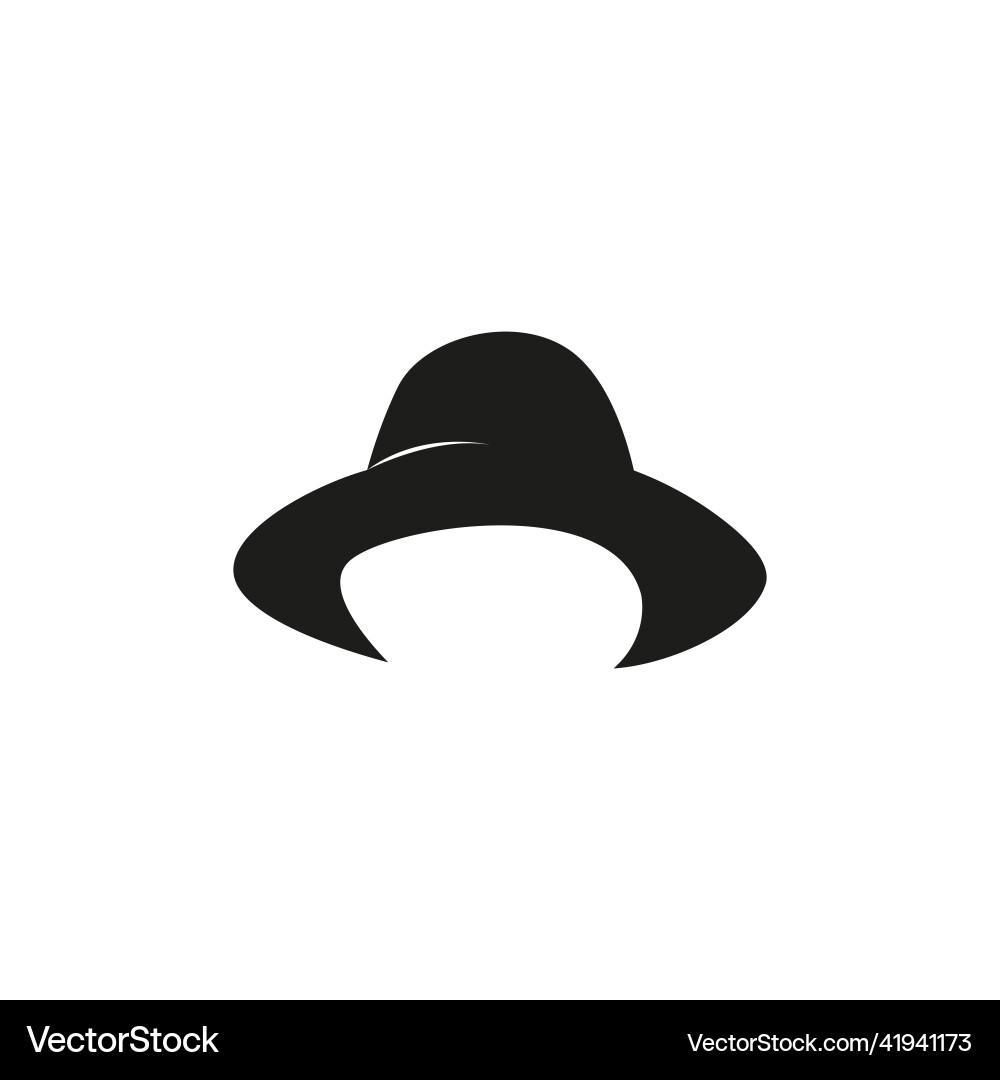 Retro hats silhouette top hat isolated on white Retro hats silhouette top hat isolated on white Vector Image