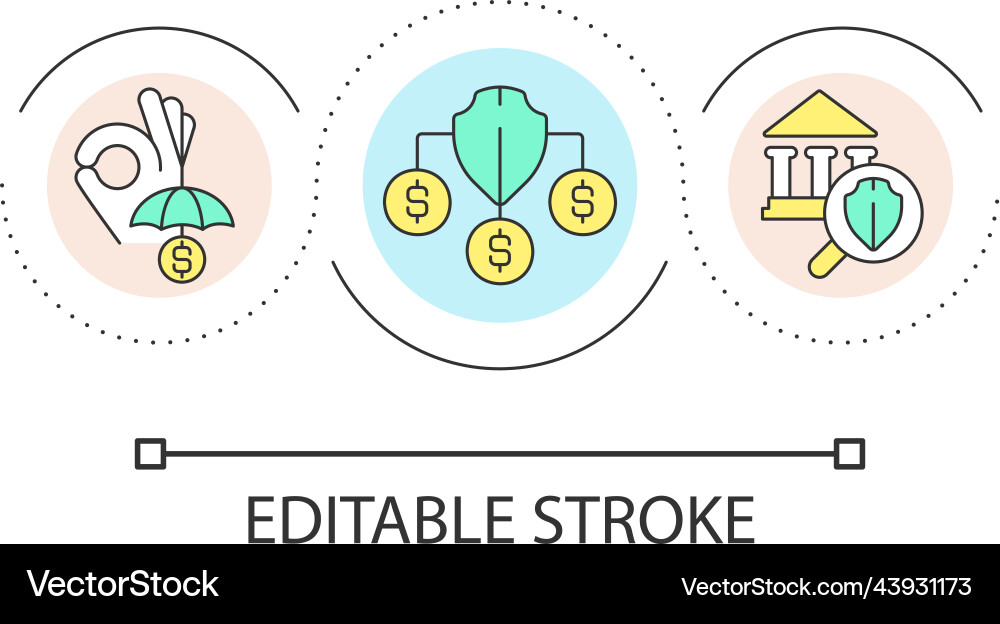 Security of banking services loop concept icon Vector Image