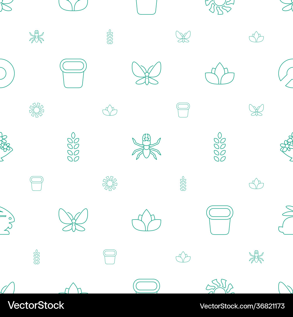 Spring icons pattern seamless white background Vector Image