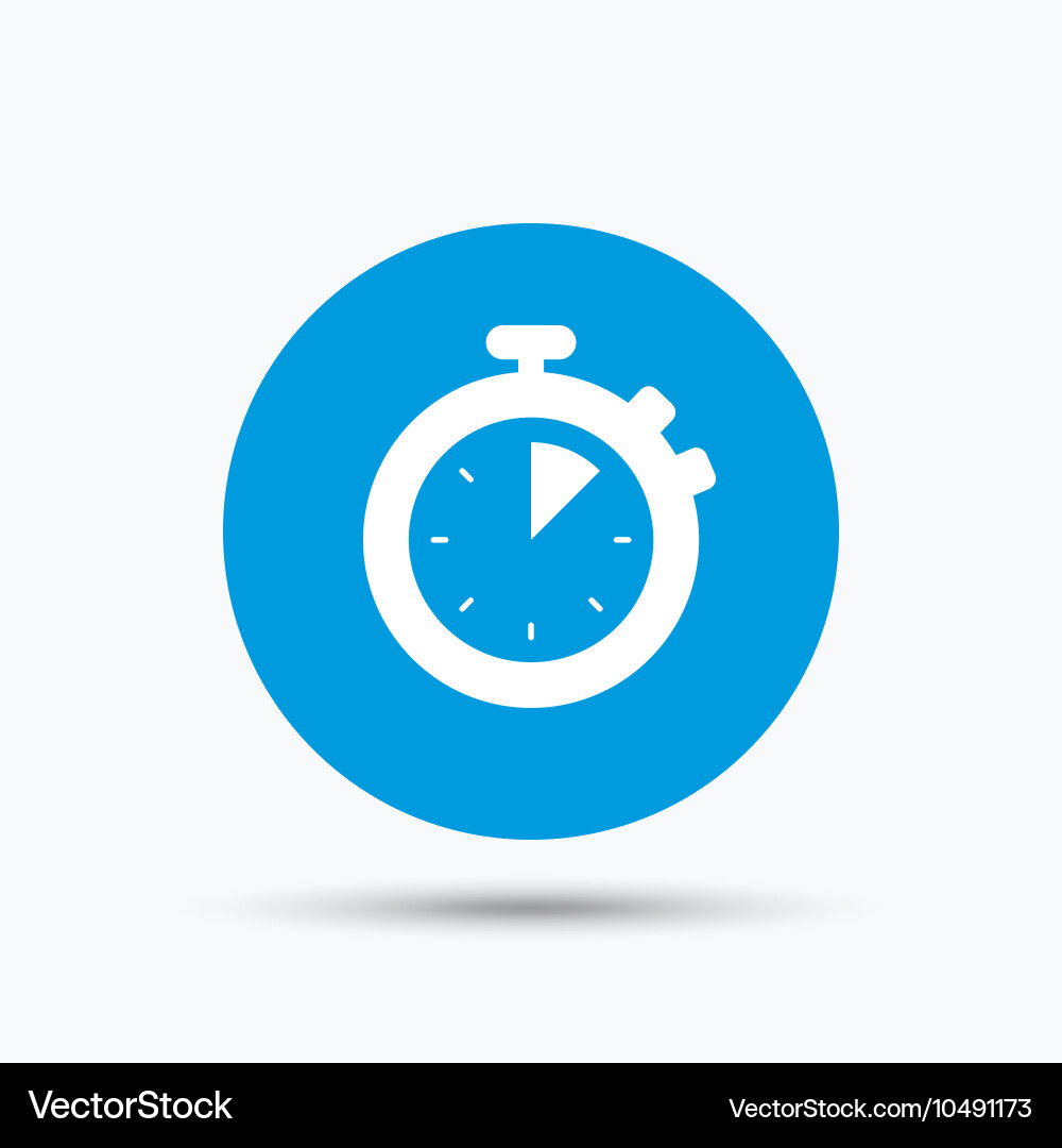 Stopwatch icon timer or clock device sign vector image