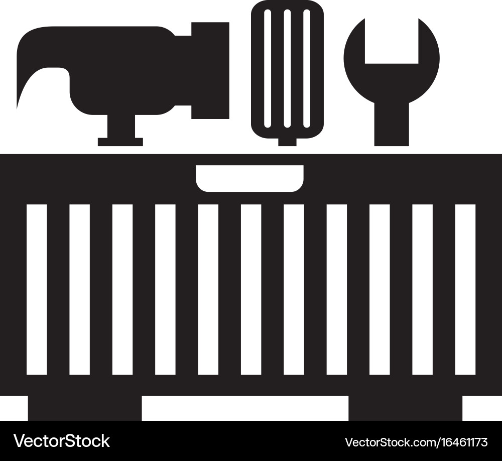 Tool box with tools Vector Image
