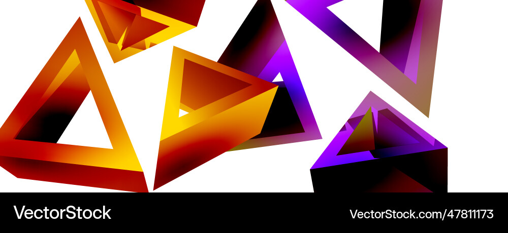 Triangle abstract background 3d basic Triangle abstract background 3d basic Vector Image
