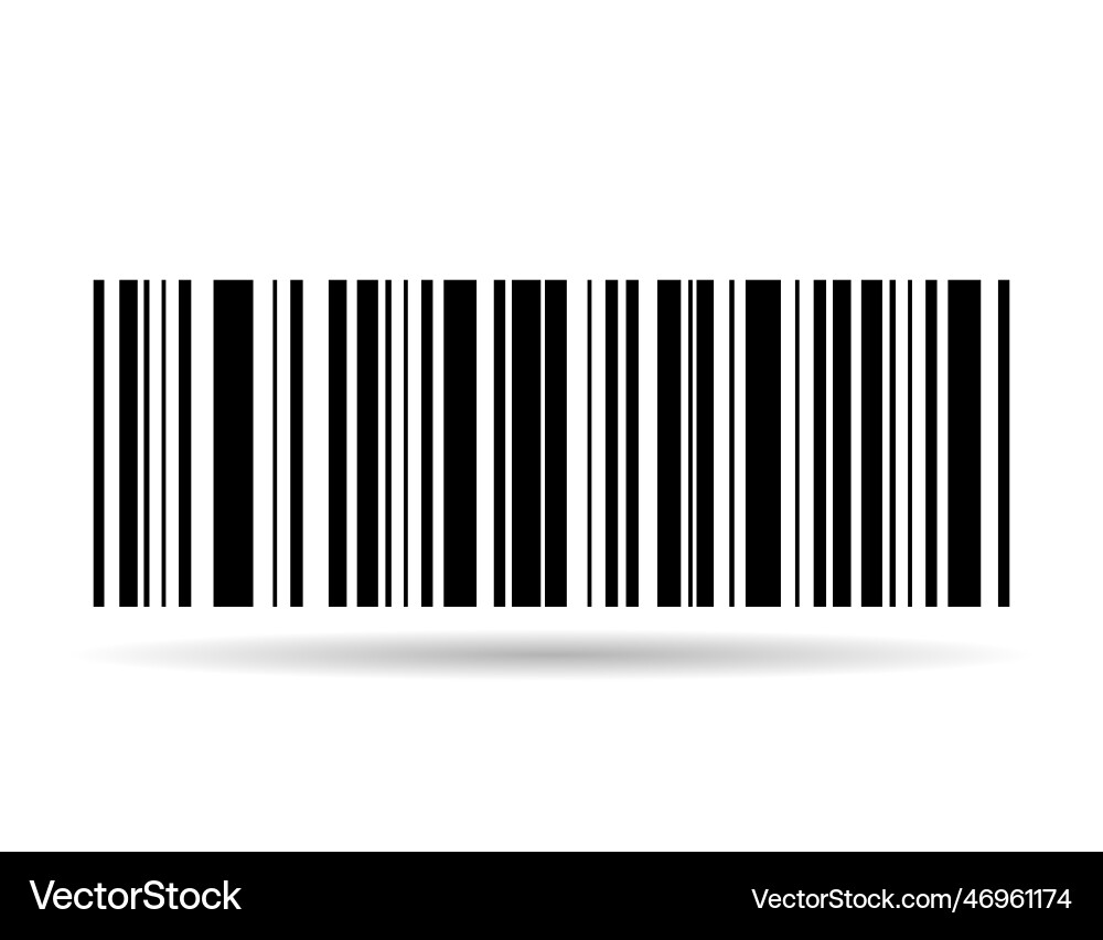 Barcode shadow icon bar code for web flat design Barcode shadow icon bar code for web flat design vector image