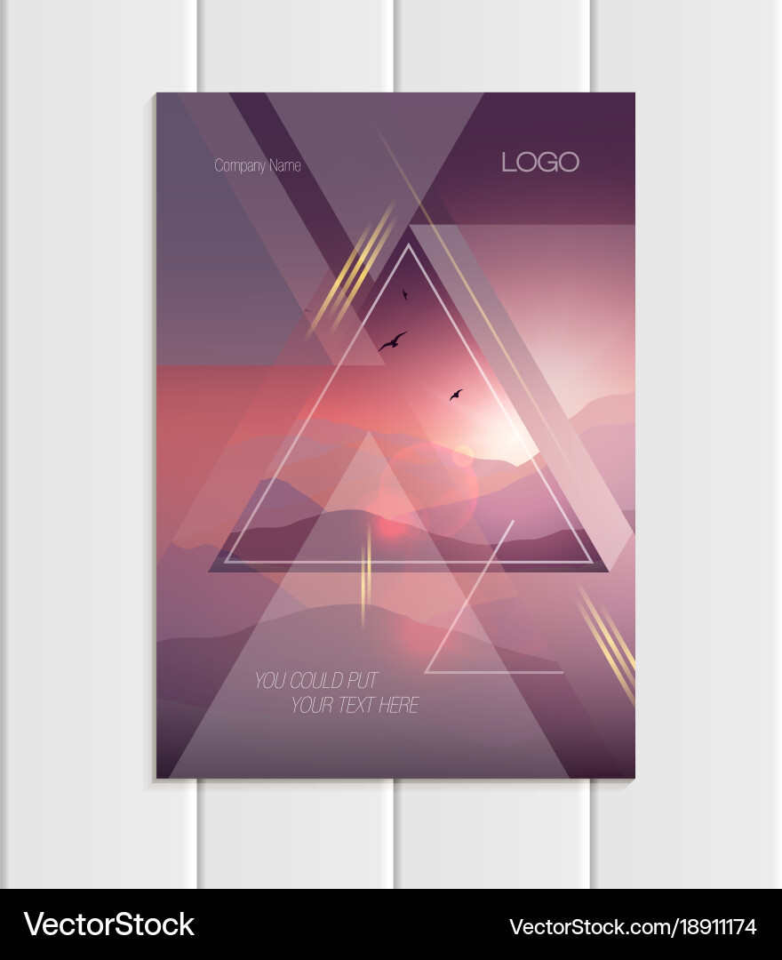 Brochure a5 or a4 format abstract uneven Vector Image