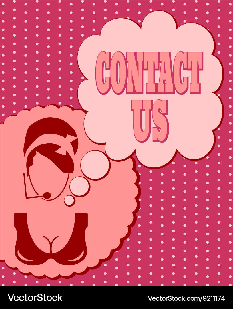Chat or customer service operator contact us text vector image