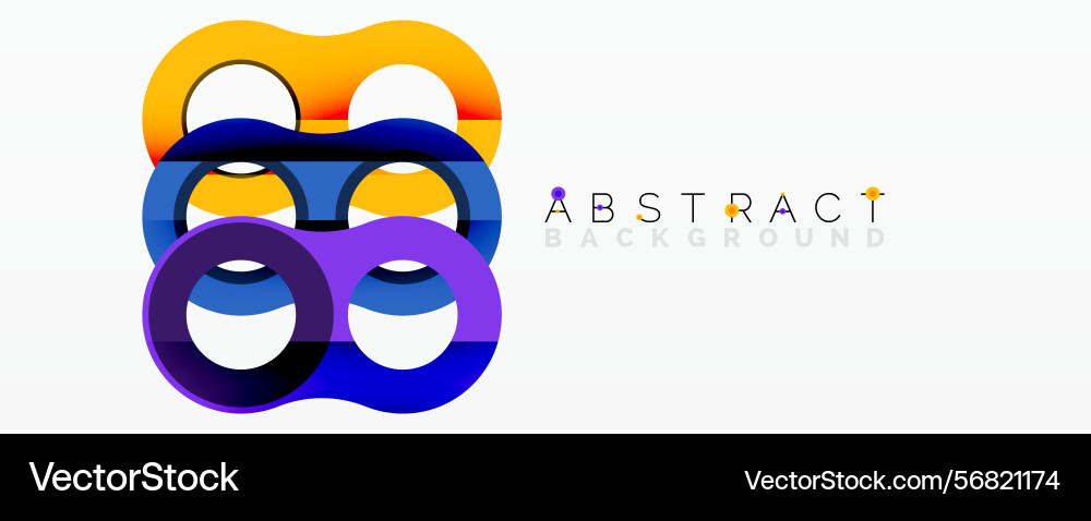 Colorful overlapping circles create abstract vector image