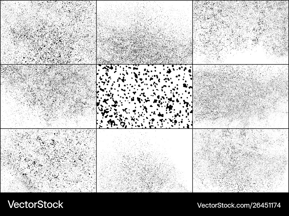 Dark rough noise particles set elements Vector Image