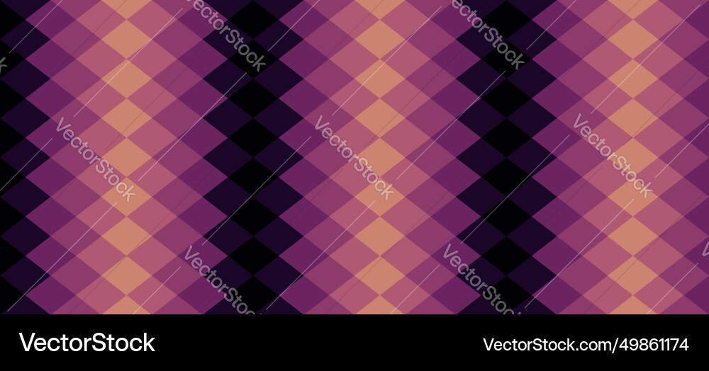 Dark violet argyle squares pattern design template Vector Image