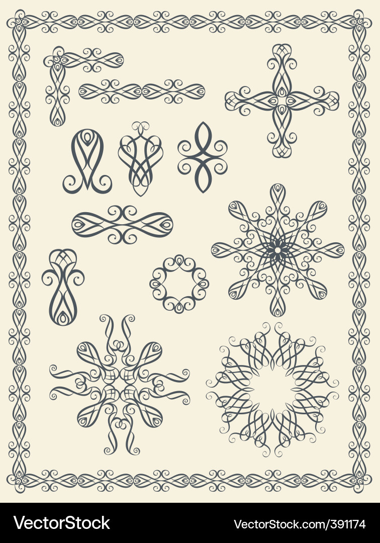 Decorative Scrolls & Frames Vector Image