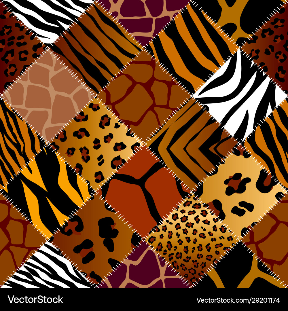 Patchwork textile pattern seamless quilting Patchwork textile pattern seamless quilting vector image