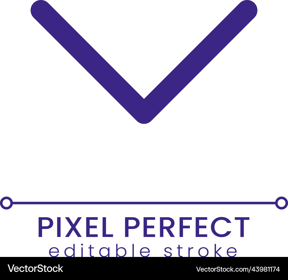 Scroll down pixel perfect rgb color ui icon Scroll down pixel perfect rgb color ui icon vector image