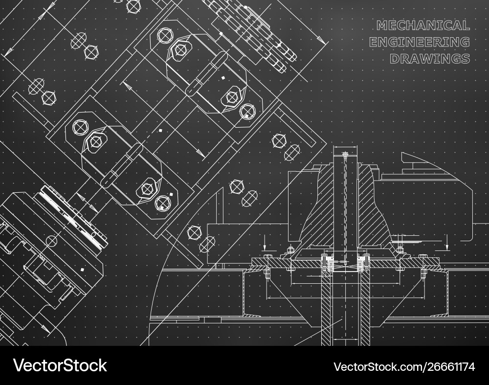 Technical Engineering Blueprint Background vector image