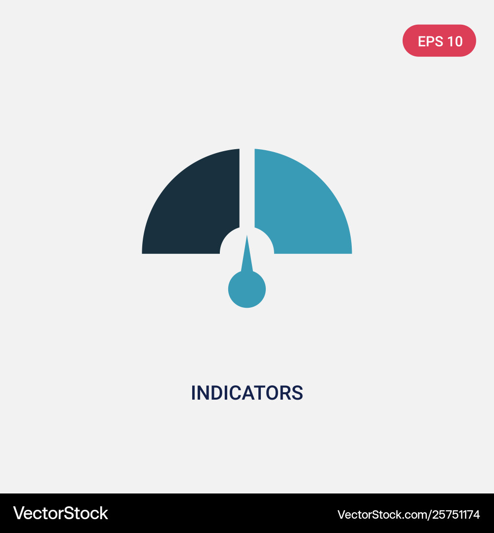 Two-Color Indicator Icons vector image