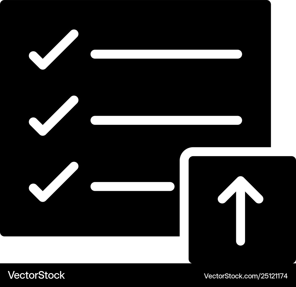 Upload checklist Vector Image