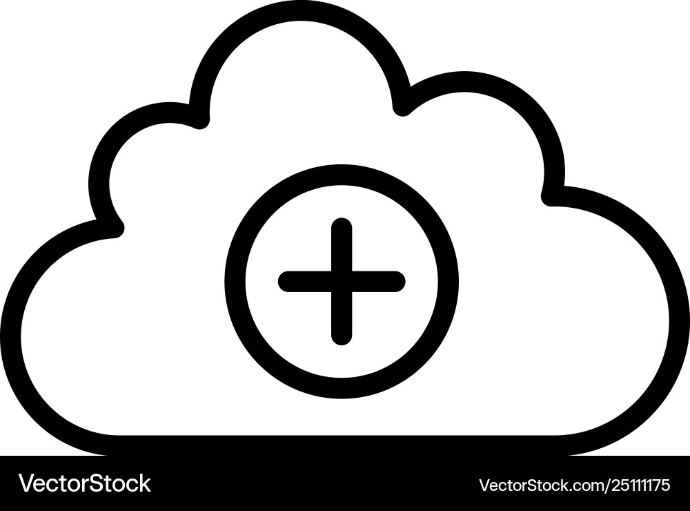 Add cloud Add cloud vector image