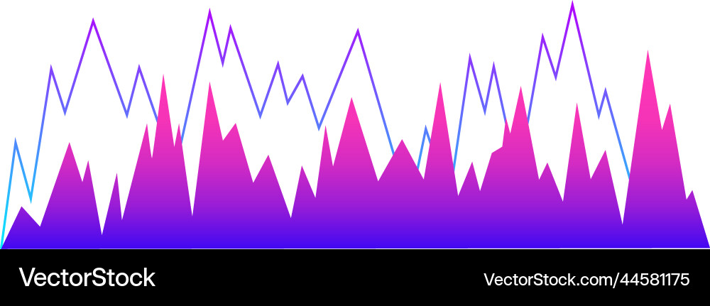 Audio signal shape color gradient sound wave Audio signal shape color gradient sound wave vector image