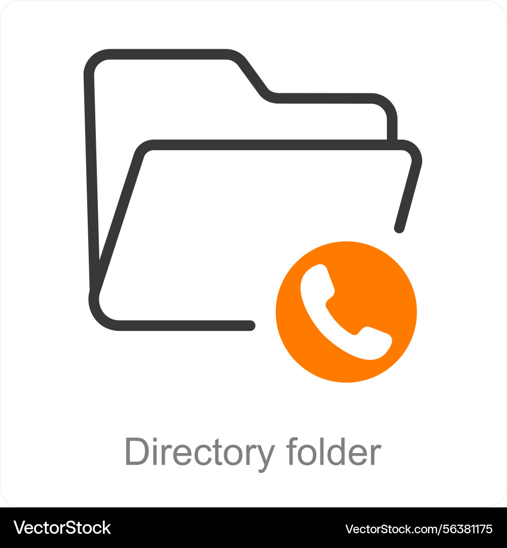 Directory folder icon concept Royalty Free Vector Image