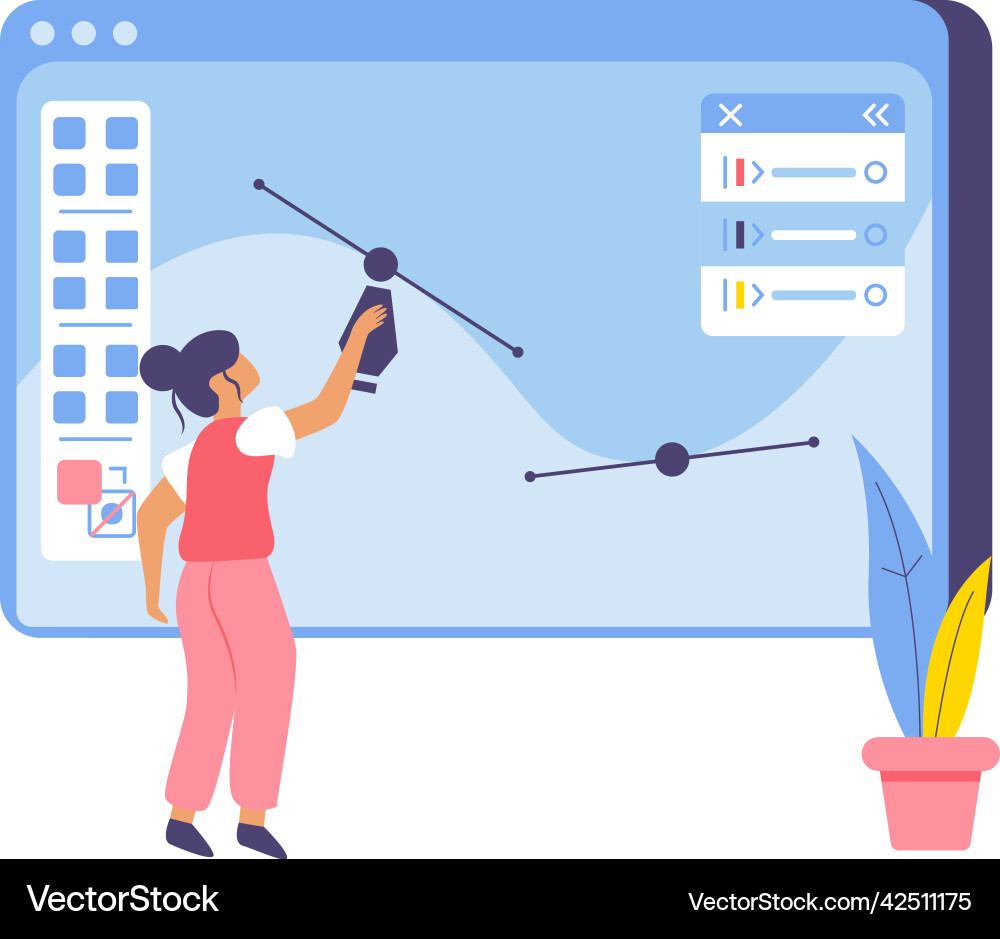 Drawing web image composition Drawing web image composition vector image