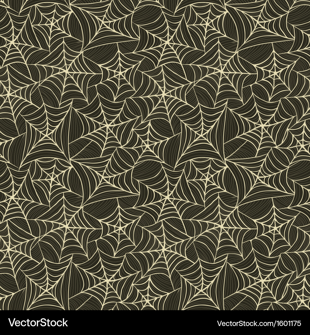 Eerie Spiderweb Pattern vector image