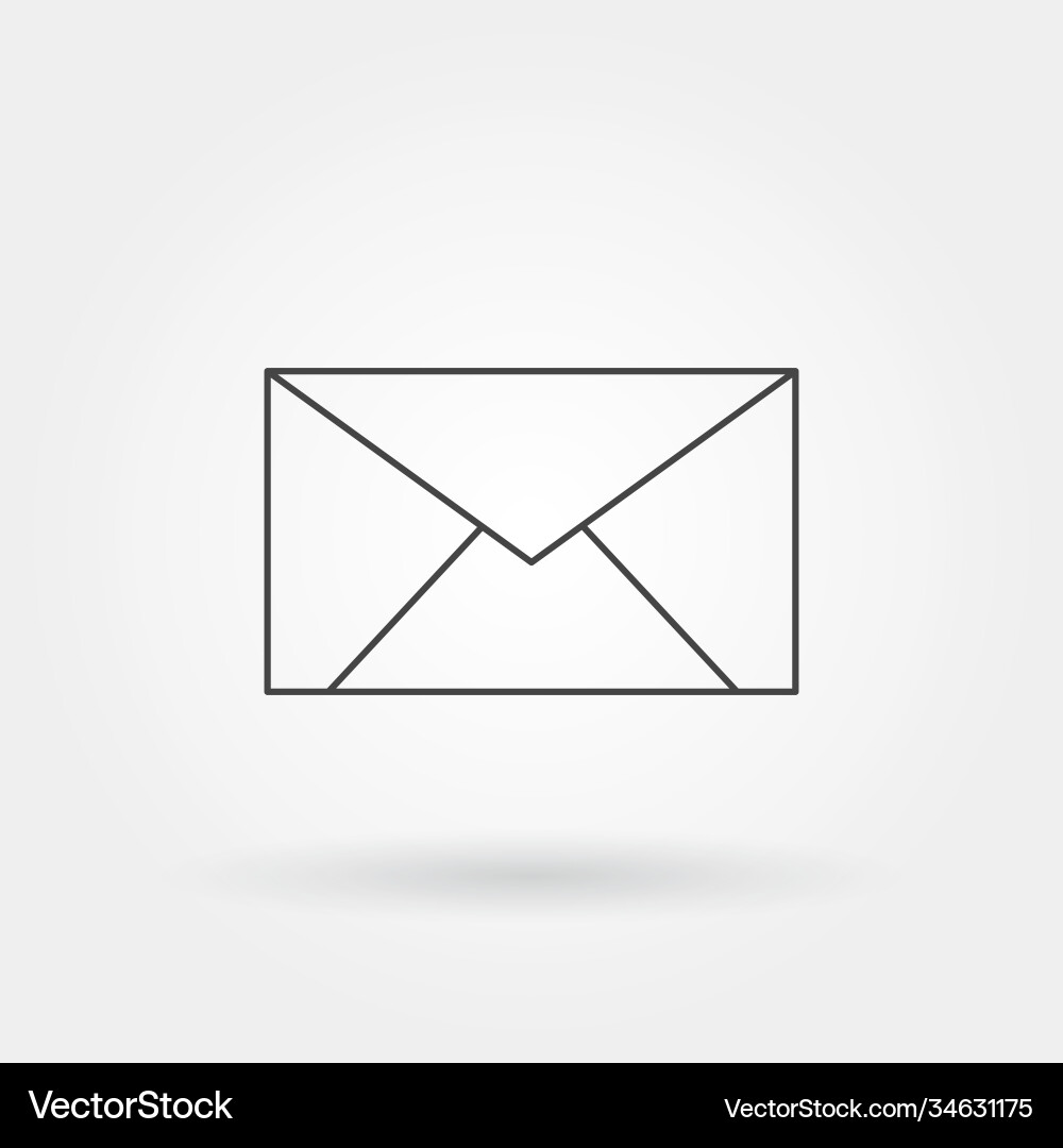 Envelope single isolated icon with modern line Envelope single isolated icon with modern line vector image
