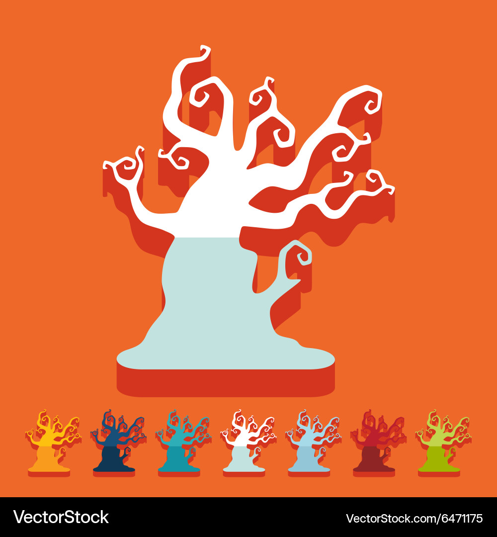 Flat design tree Vector Image