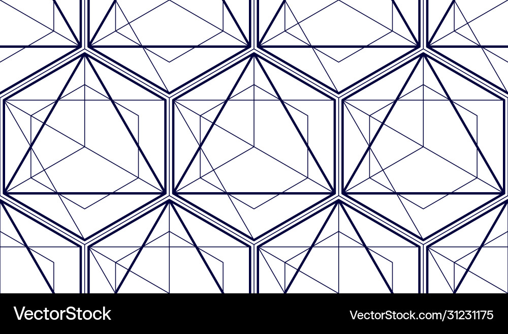 Geometric 3d lines abstract seamless pattern Geometric 3d lines abstract seamless pattern vector image