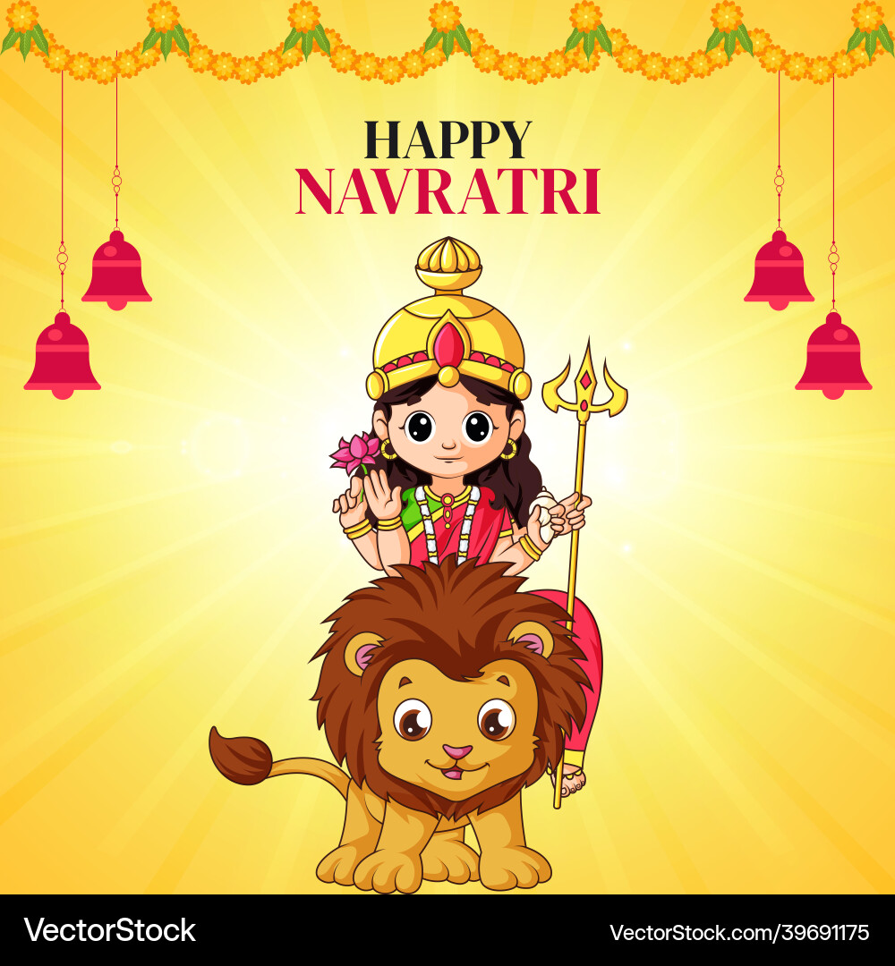 Happy navratri banner design Happy navratri banner design vector image
